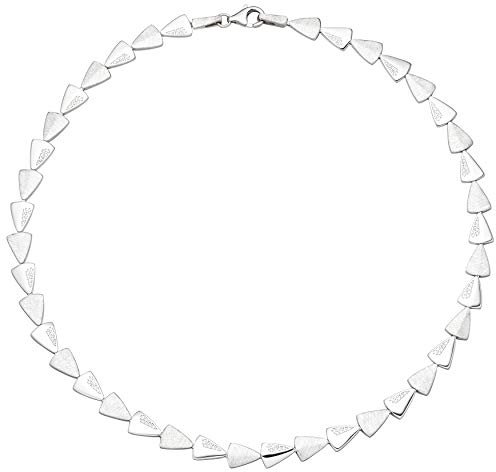 Jobo Damen-Halskette aus 925 Sterling Silber mit 120 Zirkonia 45 cm