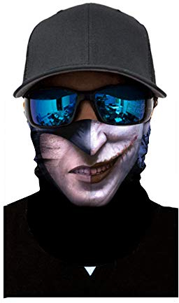 Writtian Multifunktionstuch Herren Damen Atmungsaktiv Schnelltrocknend Wind Motorrad Gesicht Mundschutz Lustig Skull Chopper Mund-Tuch Halsschlauch Halstuch mit Motiv