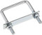 sourcing map Square U-Bolts 3-1/4(82mm) Inner Width Carbon Steel M8 with Nuts, Frame Plate, Round Washers 4 Set