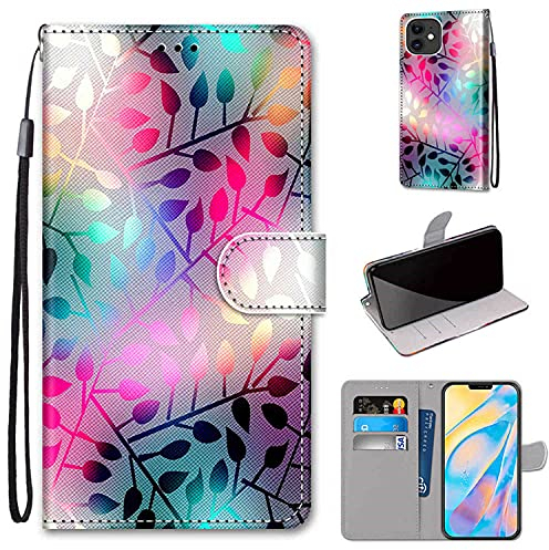 TOMYOU Hülle für Apple iPhone 12 / 12Pro, Stoßfestes Flip-Holster, Premium Leder PU Handyhülle, Flip Case Wallet mit [Magnetic Closure] für iPhone 12/12 Pro