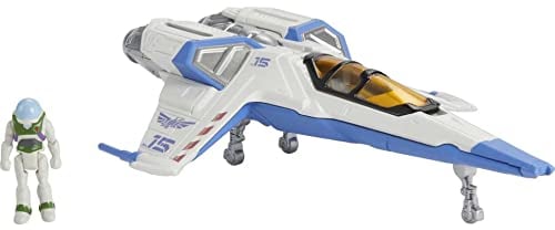 Buzz Lightyear HHJ95 - Superspeed-Serie XL-15-Raumschiff mit Buzz Lightyear-Figur, 15 cm langes Fahrzeug und 3 cm große Figur, Spielzeug für Kinder ab 4 Jahren