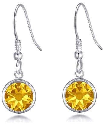 Philip Jones Yellow Crystal Drop Earrings Created with Zircondia® Crystals