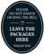 Sigo Signs Please Do Not Knock Or Ring The Bell Leave The Packages Here Thank You Sign, (SI-1517) 4x5 Inches, Aluminum Composite Made in USA by Sigo Signs
