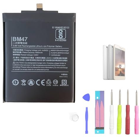 Aousavo BM47 ersatz akku Kompatibel mit Xiaomi Redmi 3 3S 3X 3 Pro 4 4X mit Free Toolkit