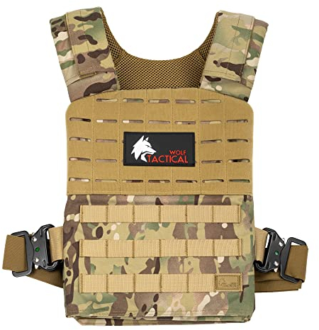 WOLF TACTICAL Gewichtsweste für Männer - Modern, Multikamera, Nylon, Adjustable, Schnalle, WEARABLE_WEIGHT, 5.75 kg, Running, Krafttraining, Laufen