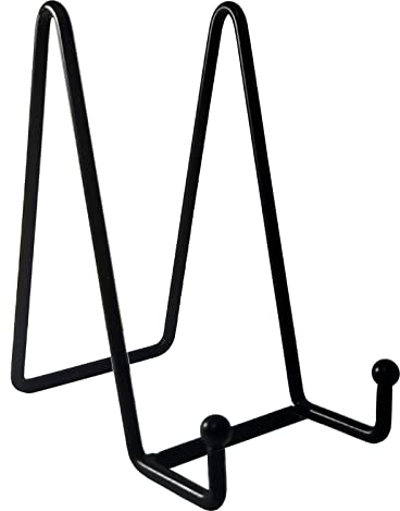 DIYARTS 6 Inch Display Stands for Plate, Metal Plate Stands Photo Holder, Black Iron Easel Plate Holder Display Stands for Photo, Pictures, Decorative Plate Dish, Tabletop Art