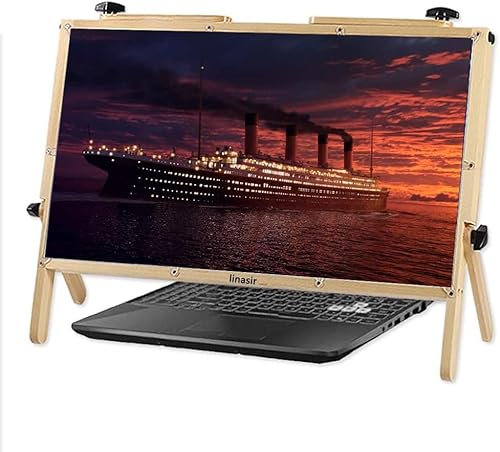 MBROS Ipad Screen Magnifier, Gaming Video Monitor Magnifier Amplifier Holder for Phone Laptop, Laptop Screen Magnifier 22 Inch - Ultra-Clear Blu-Ray 3X Magnifying Lens