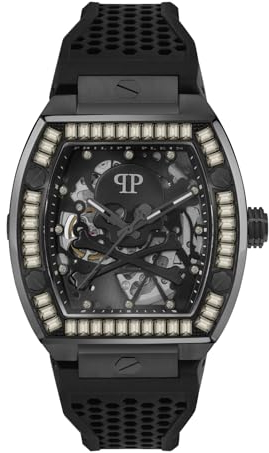 Philipp Plein Herren Uhr Automatik $KELETON PWBAA1923 Silikon
