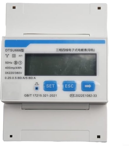 DTSU666 Drehstromzähler Hutschiene, Dreiphasiger digital smart Stromzähler über RS485 Kommunikationsprotokoll für Modbus RTU