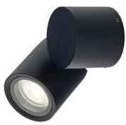 Licht-Erlebnisse Gartenstrahler IP54 klein B: 77 mm Schwarz GU10 Glas Aluminium verstellbar Modern Wandlampe außen Eingang Garten Hof