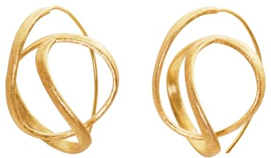 Heideman Ohrringe Roya Damen - Statement Creolen in Edelstahl - Ohrringe Gold und Silber- Eleganter Schmuck für Frauen - Matt Gebürstete Oberfläche - Passt Zu Jeder Mode