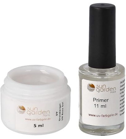Sun Garden Nails UV Grundiergel 5ml inkl. Primer Haftvermittler 11ml Base Gel Nail Set