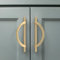 Amerdeco Gold Cabinet Pulls 128mm Hole Center, Modern Style, Zinc Alloy, Gold Finish, 10 Pack with Installation Hardware