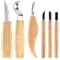Slicooken 6 StüCke Holzschnitz Set, Rostfreier Stahl Werkzeug Set für AnfäNger Beim Schnitzen für Erwachsene und Kinder, AnfäNger Holzschnitz Set