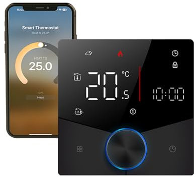 Qiumi Matter Heizthermostat Geeignet für Wasserheizsysteme Funktioniert mit Alexa Google Home Homekit Apple Home