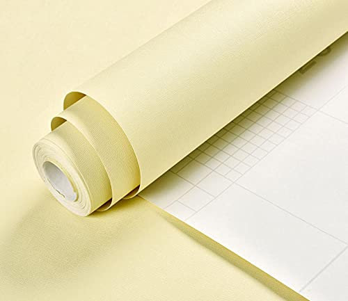 Papier peint épais en PVC jaune pour comptoir de cuisine, rénovation d'armoire, facile à enlever, 60 x 500 cm