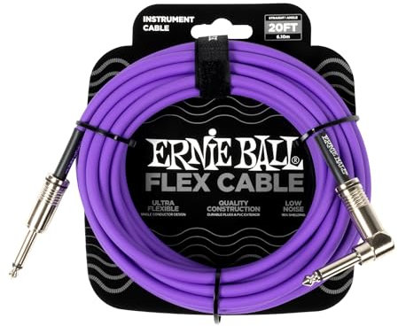 Ernie Ball Flex Instrumentenkabel gerade/gewinkelt 6,1 m (20 ft) - Lila
