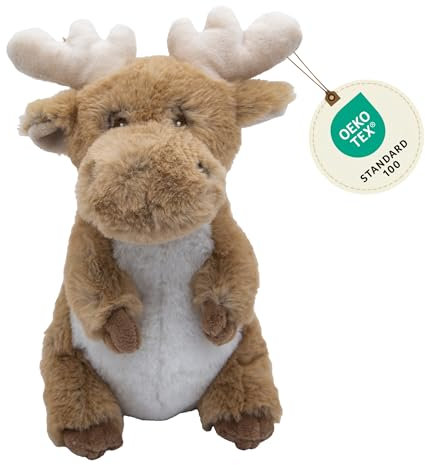 Cute Since 1999 Kuscheltier Baby ab 0 Monate - Kuscheltiere für Junge & Mädchen - Sachen & Geschenk für Neugeborene - Plüschtiere Kinder - Sitzendes Stofftiere (Rentiere)