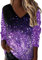 Damen Pailletten Oberteil Festliche Oberteile Karneval Kostüm Blusen Damen Glitzer Shirt Damen Pailletten Oberteil Glitzer Oberteile Damen Glitzer Bluse Damen Festlich Glitzer Pullover (Purple-2, XXL)