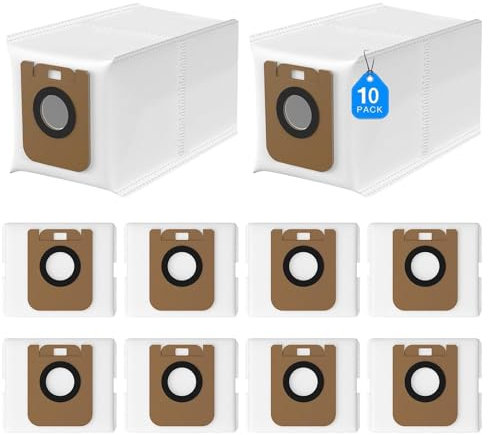 SDFLKAE 10 Stück Staubbeutel für Dreame D10 Plus / D10s Plus Saugroboter, Staubsaugerbeutel Ersatz Beutel Zubehörset Ersatzteile