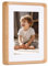 Kattepote Bilderrahmen 15x20 cm, Fotorahmen 6x8 Zoll,Tisch-oder Wandmontage, für Fotos bis 15 x 20 cm und mit Passepartout für Fotos bis 10 x 15 cm, aus Buchenholz