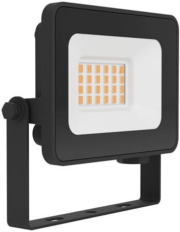 EGLO LED Strahler außen Risacca-E, 1800 Lumen, schwenkbarer Fluter, Außenleuchte Scheinwerfer, Wandstrahler aus Alu in Schwarz, neutralweiß, IP65