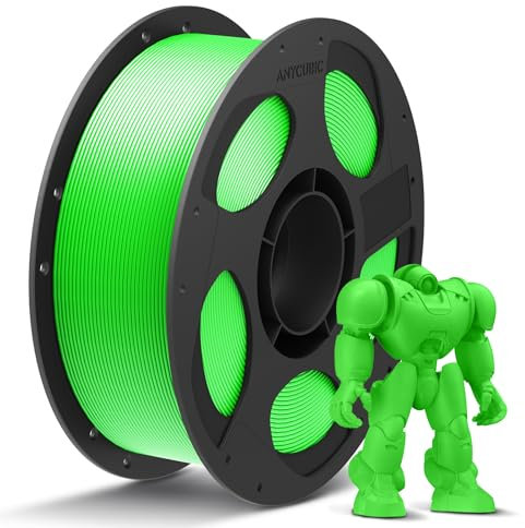 ANYCUBIC PLA+ Filament 1.75mm, Refill PLA Plus Filament und Spool Kit, Hohe Zähigkeit und Präzision -3D-Druckmaterialien, Intelligente Identifikation,1KG Grün