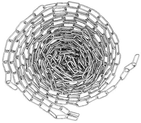 JEWEDECO Barrier Chain Galvanized Iron Safety Chain Links for Driveway and Parking Security and Portable