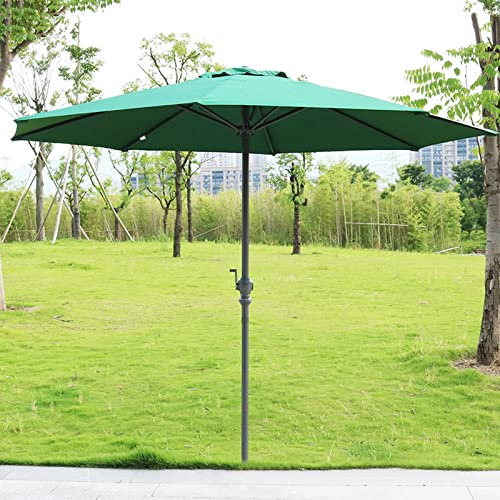 GLJTUO Parasol De Jardin 269 Cm/299 Cm, avec Manivelle, 8 Baleines, Robuste Et Imperméable, Kaki, 3 M,Green-3m (118