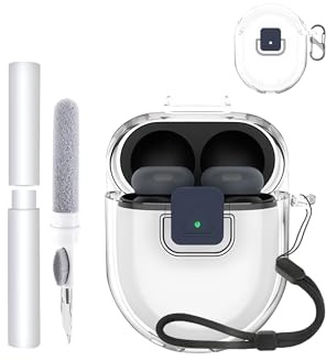 toergy Schutzhülle für Google Pixel Buds Pro 2 Earbuds, weiche TPU Clear Cover,wasserdicht,stoßdicht,einfach zu tragen,mit Lanyard & Schlüsselanhänger & Reinigungskit