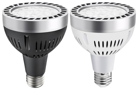 JrEam 220V PAR30 E27 LED-Strahler, 24° Abstrahlwinkel, 25W, 35W, 45W, Kaltweiß, Warmweiß, Neutralweiß (3000K, 6000K)(Warm White 3000K,45W_White Shell)