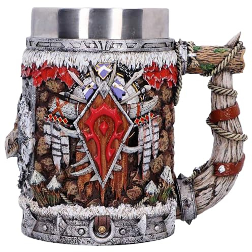 Nemesis Now World of Warcraft Horde Bierkrug, 15,5 cm, offiziell lizenziertes WoW-Sammelstück, aus Kunstharz, für Hordenspieler, Fantasy-Sammler und WoW-Fans