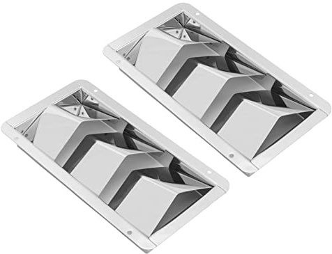 RASTKY Boat Louver Fit for Vent Durable Stainless Steel Air Fit for Vent Cover for Boats 2 Pieces 8-1/4in X 4-3/8in Louver for Marine