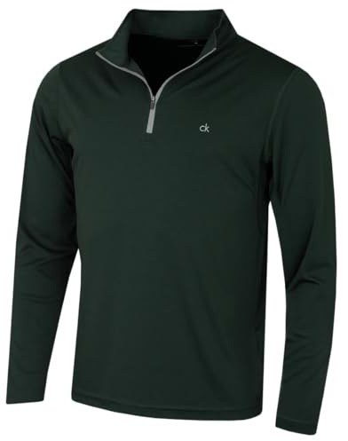 Calvin Klein Mens 2026 Harlem 1/4 Zip Lightweight Technical CK Golf Sweater