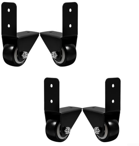 Side Mounting Furniture Castors with Iron Plate, 40kg Per Wheel Load Capacity for Home and Office Use