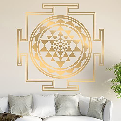 Sri Yantra Wandtattoo in 6 Größen - Wandaufkleber Wall Sticker - Dekoration, Küche, Wohnzimmer, Schlafzimmer, Badezimmer