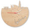Skyline Amsterdam Wanduhr aus Birken-Holz Made in Germany | Design Uhr aus Echtholz | Wand-Deko aus Birke | Originelle Wand-Uhr | Moderne Wand-Uhr im Skyline Design | Wand-Dekoration aus Natur-Holz