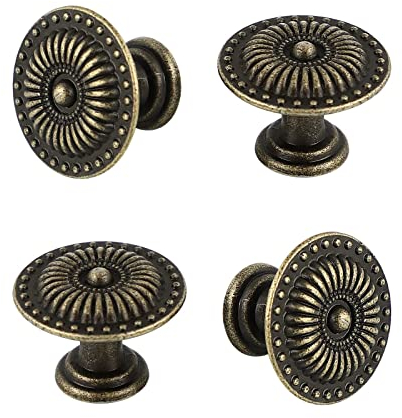BESTOMZ 4pcs Vintage Schublade Schrank Pull Griff Knopf (Bronze)