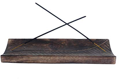 Kaizen Casa Bruciatore di incenso in legno per bastoncini di incenso, portacenere, portacandela, accessorio decorativo per la casa e regalo di inaugurazione