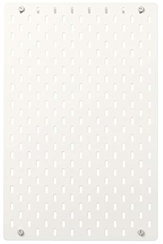 BestOnlineDeals01 SKÅDIS Panneau perforé blanc 36 x 56 cm pour la maison et le bureau Tableaux d'affichage Organisateurs de papier et médias Petit rangement et organiseurs Stockage et organisation