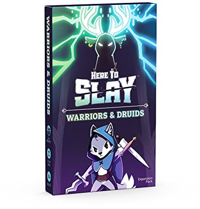 Unstable Games - Here to Slay: Warriors & Druids Expansion Pack - Strategic role playing card game for kids, teens, & adults - 2-6 players, Ages 10+ - Brutal and adorable - Great for family game night