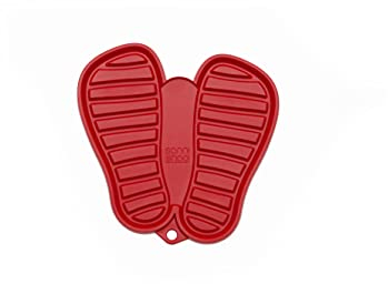 Sanni Shoo Schuhabtropfschale klein (S) für Kleinkinder bis Schuhgrösse 31. In der Waschmaschine waschbare, Bunte Schuh-Abtropfmatte für nasse Kinderschuhe, rot