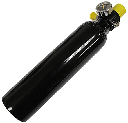 AJDGL Tanque de Paintball PCP de 0.22L - Control de Tanque de Alta presión de Aire de Aluminio con regulador y manómetro de válvula (Botella vacía)