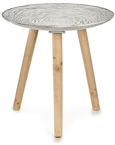 TU TENDENCIA UNICA Mesa de Café Redonda con Tres Patas de Madera. Mesa Auxiliar Ideal para Cualquier rincón de tu Casa. Medidas: 40x40x39 cm