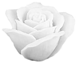 CERERIA PARMA Candela bulbo Rosa Grande Decorazione di Cera Bianco Ø12,5 H9 cm