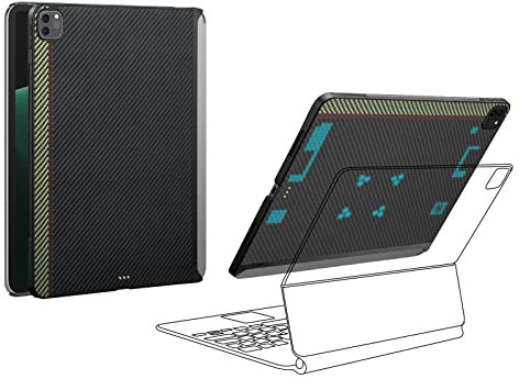 PITAKA iPad Pro 12.9 Case 6th/5th Generation 2022/2021, Magic Keyboard Compatible iPad Pro Cover Case, Supports Apple Pencil 2nd Generation Charging, [MagEZ Case 2]Aramid Fibre Made, Overture