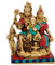 AONA Shiva Parvati Shiv Parivar Shankar Bhagwan Ganesh Family Murti Idol Statue Skulptur aus Messing, Höhe 14 cm, Shiva