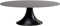 Kare Design Tisch Grande Possibilita, Schwarz, Ovaler Esstisch für 8 Personen, Esszimmertisch, Besprechungstisch, Schreibtisch, Keramik, Schwarzer Aluminiumfuß, 220x120 cm (LxB)