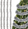 SUNCHE 4 Stück Weihnachten Lametta Girlande, Weihnachten Lametta Glänzend, Weihnachten Deko Lametta, 2m Glänzend Lametta Girlande, für Hängende Weihnachtsbaum Weihnachtsfeier Geburtstagsparty, Silber