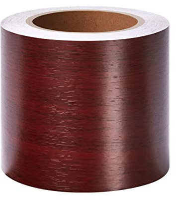 Bordüre selbstklebend Klassische rote Walnuss 12cm X 500cm zum Aufkleben für Wohnzimmer Küche Badezimmer Tapetenrahmen Abnehmbare Wasserdicht Bodenleiste Verdicken PVC Dekorative Bordüre